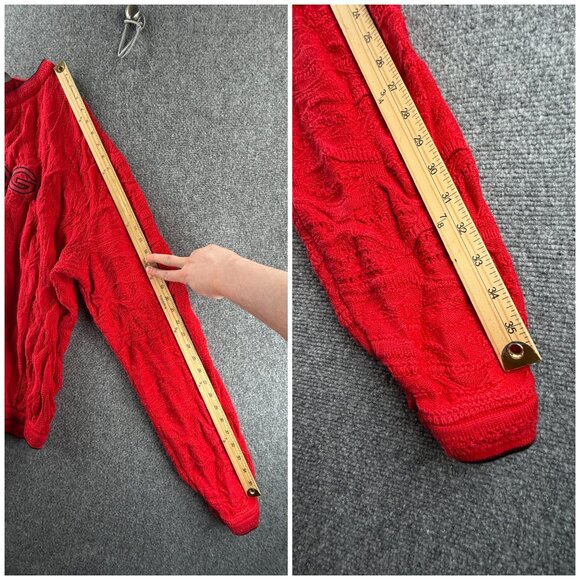 COOGI Australia Red Knit Pullover Sweater Spell Out Logo 3D Biggie 4XL Cotton - Picture 16 of 16